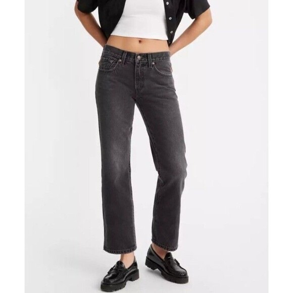 Levi's Women's Premium Middy Ankle Bootcut Denim Jeans Gray Size 27 - Picture 1 of 12